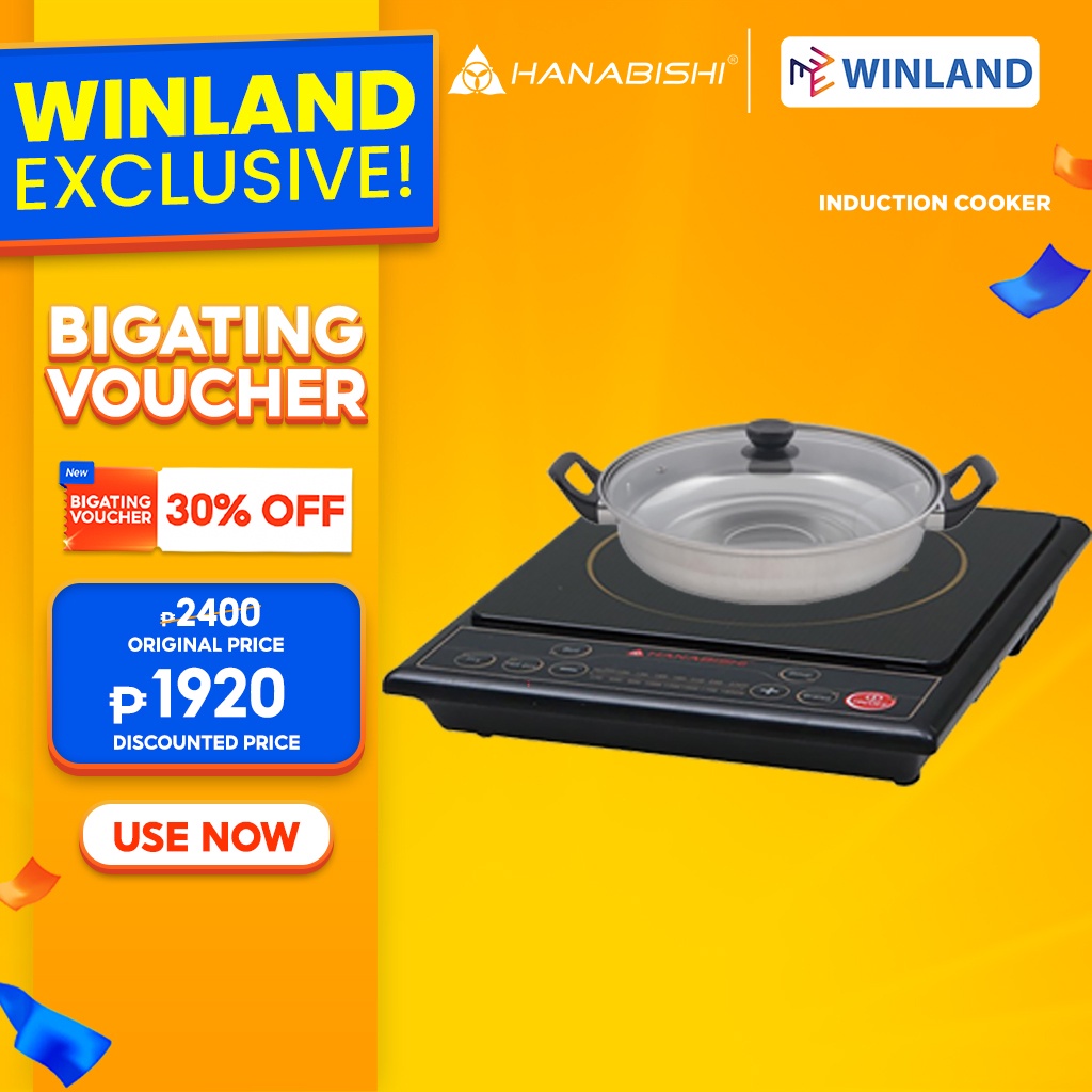 [7391]HANABISHI by Winland Induction Cooker with FREE Stainless Pot