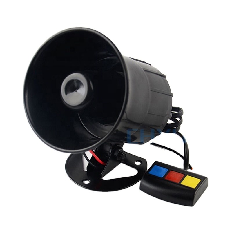 Three tone sound horn 30W 12V loud car motorcycle warning alarm fire