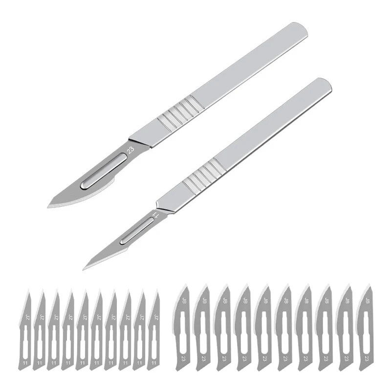 11# 23# Carbon Steel Surgical Scalpel Blades Handle Scalpel DIY Cutting ...