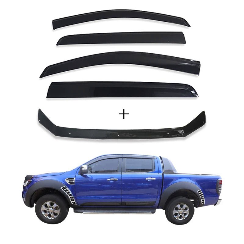 Acrylic Car Black Bug Shield Window Deflector Bonnet Guard Door Visor ...