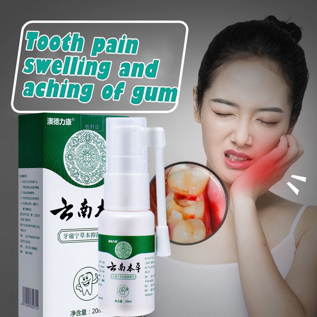 Toothache Spray Teeth Pain Relief Care Gum Inflammation &Swelling Periodontitis Treatment 20ml
