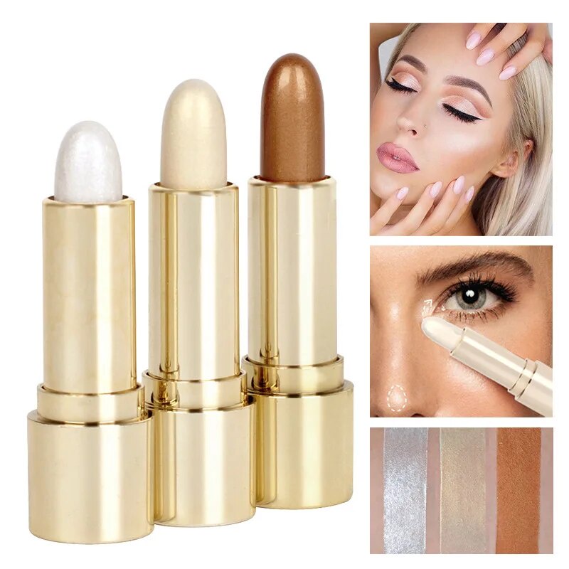 10R HEALLOR 3D Highlight Embellish Contour Highlighter Pencil Brighten ...