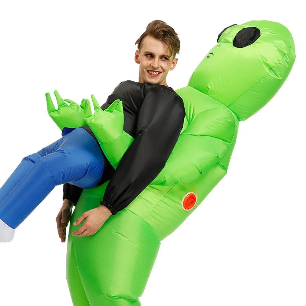 58B Alien inflatable suit Alien Monster Inflatable Costume Scary Green ...