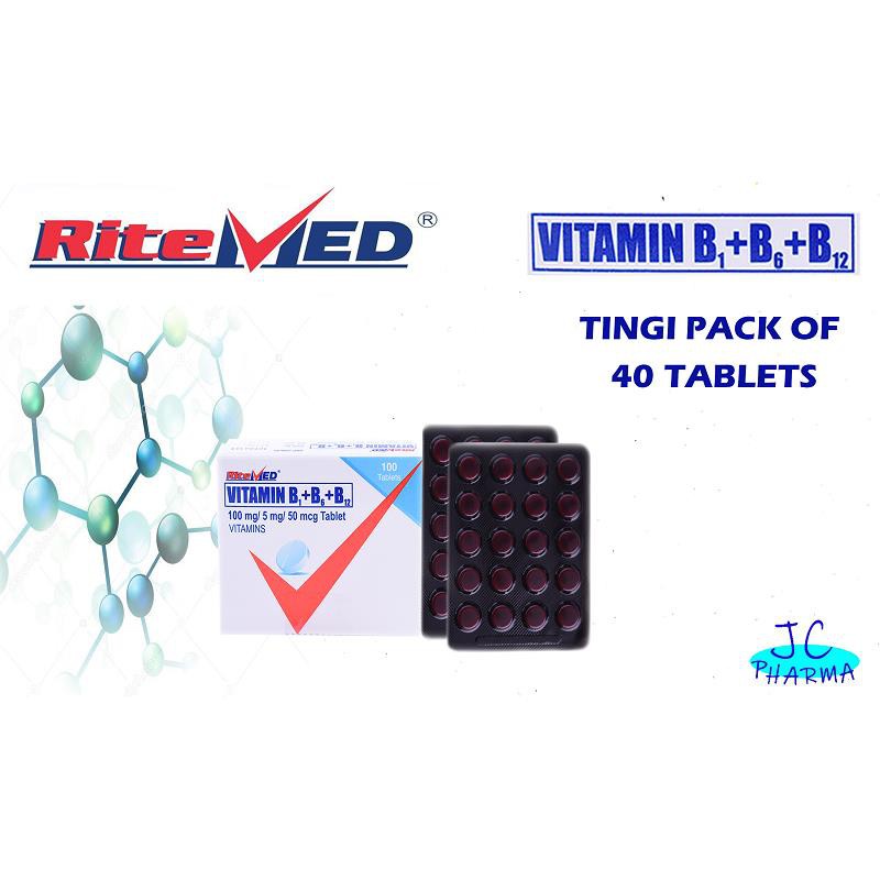 RITEMED VITAMIN B COMPLEX (B1,B6 AND B12) Tingi Pack Of 40 Tablets ...