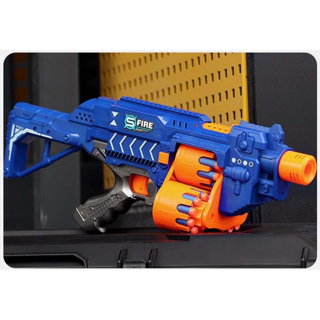 Stock Ready Blaster Electric Nerf Machine Battery Operated Semi Auto Nerf Gun & 40 Pcs. Soft