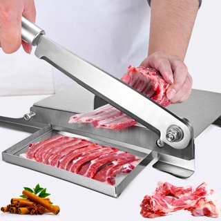 1 Piece + 1 Spare Knife, Manual Frozen Meat Slicer, Meat Slicer, Lamb Roll  Slicer, Frozen Meat Slicer, Meat Cutter, Stainless Steel Small Bone Meat  Cutter, Home Vegetable Food Slicer, Home Cooking