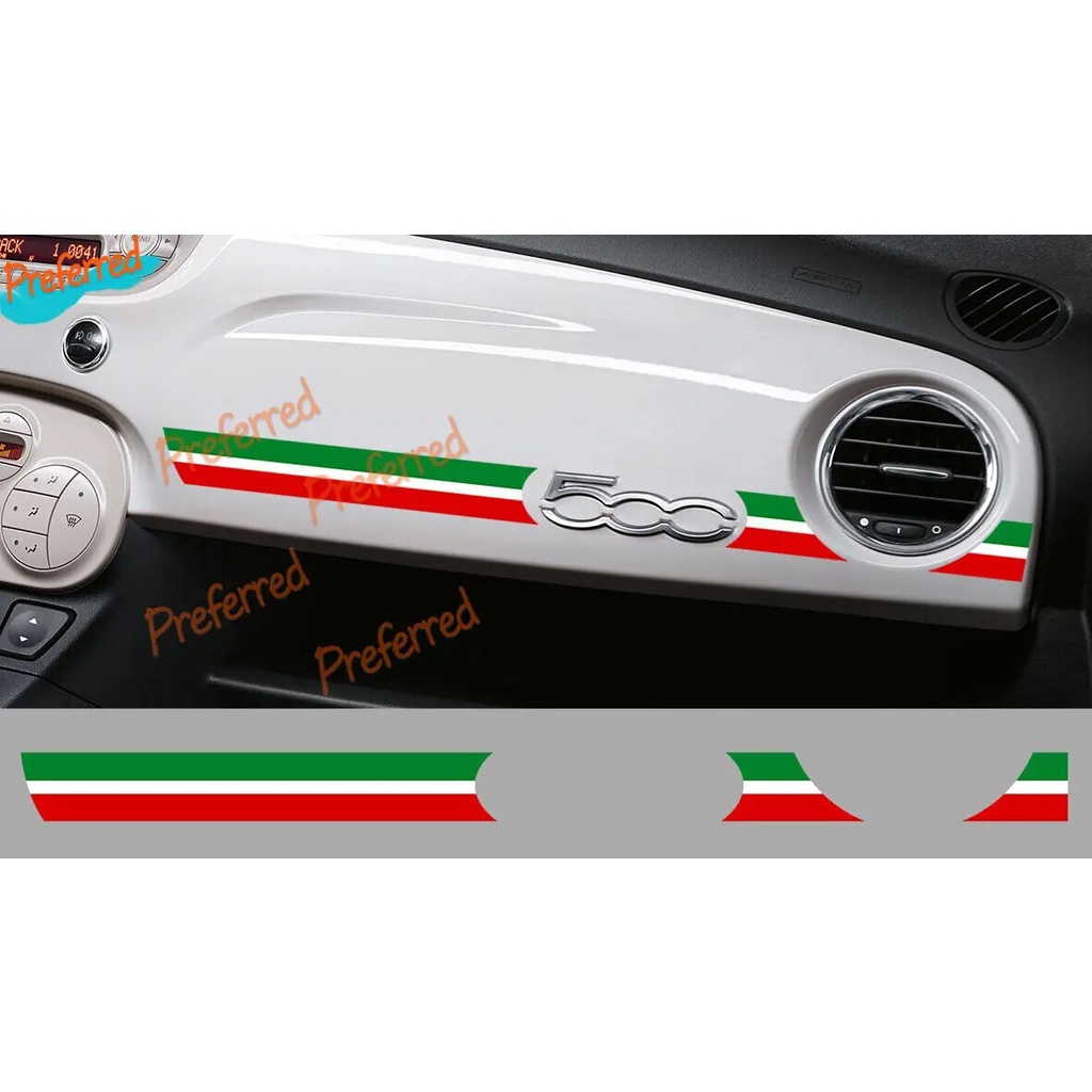 26I Tricolor Band Italy Dashboard Abarth Racing Stripe Dashboard Band