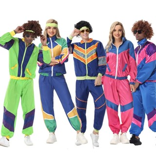 Disco Costume Retro Hip Hop Fashion 80s Halloween Hippie Party Costume -  Vintage-Retro