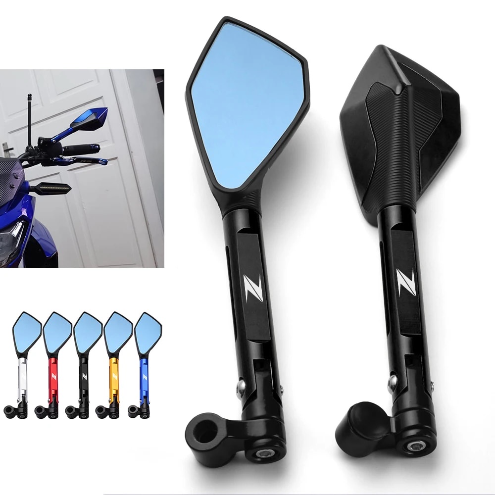 Embouts De Guidon Moto Kawasaki Z400 Z900 Z1000 - 7/8" 22mm - Style Curseur Noir