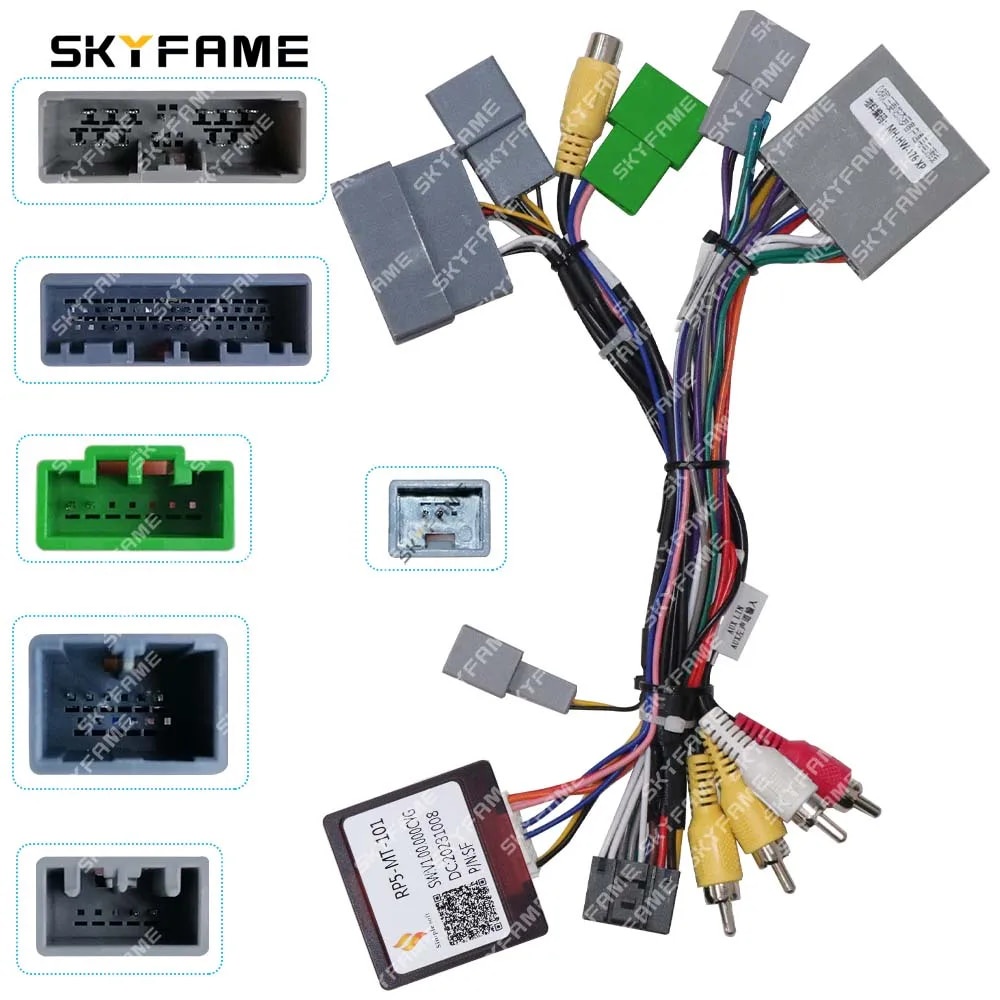 SKYFAME 16Pin Car Wiring Harness Adapter Canbus Box Decoder For ...