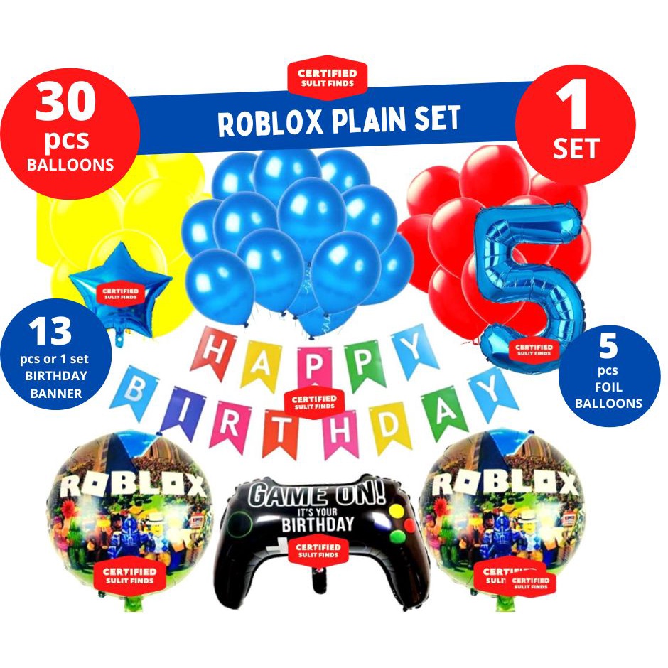 Roblox Theme Party Needs Set Roblox Decoration Set For Boys Roblox Birthday Balloons Birthday 8004