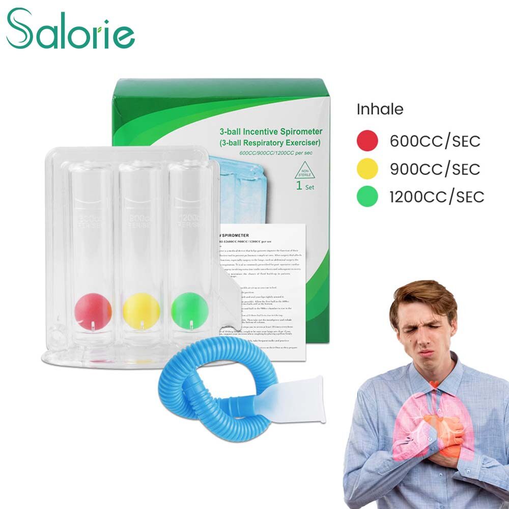 Salorie 3 Balls Incentive Spirometry Deep Breathing Exerciser ...