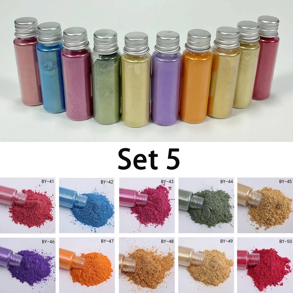 68S 10pcs pearl mica pigment powder for nail art,lipgloss eyeshadow