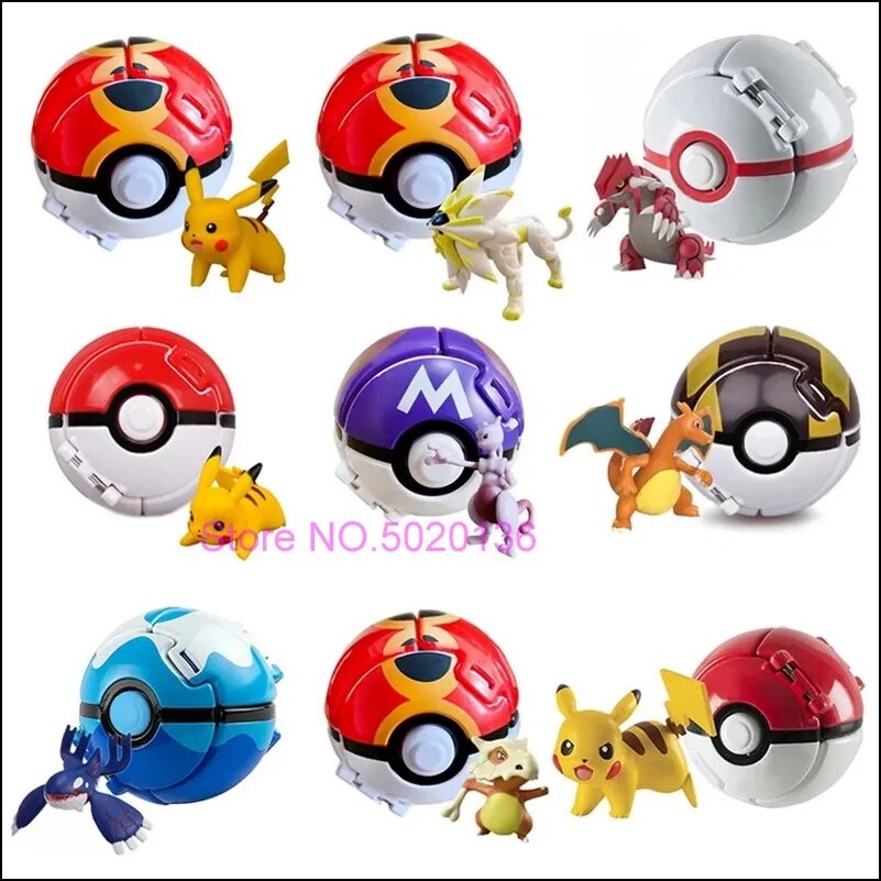 19s Pokeball 7CM Pokemon Figures 3 4 Cm Pokémon Game Go Ball Anime ...