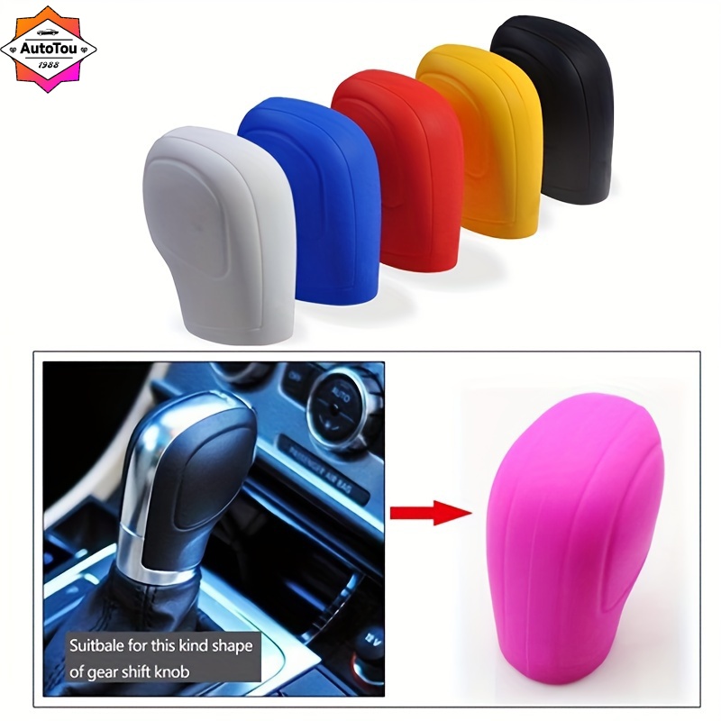 Silicone Car Gear Shift Cover Shift Lever Cover Head Knob Handbrake ...