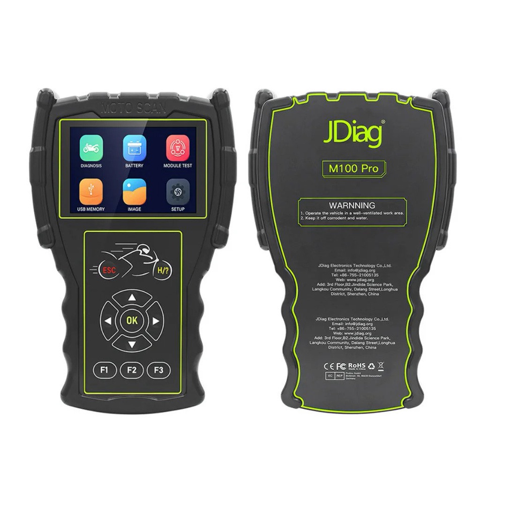 Fast Test New Product Jdiag M100 Pro Moto Scanner Motorcycle Diagnostic Tool12v Battery Testing 4700