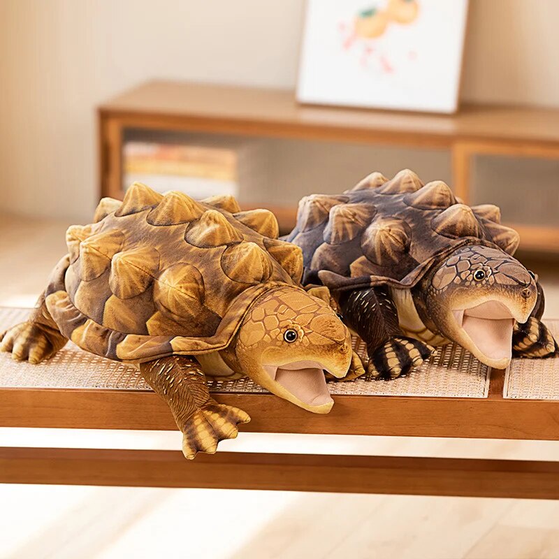 Simulation Snapping Turtle Plush Stuffed Toy Lifelike Crocodile Doll ...