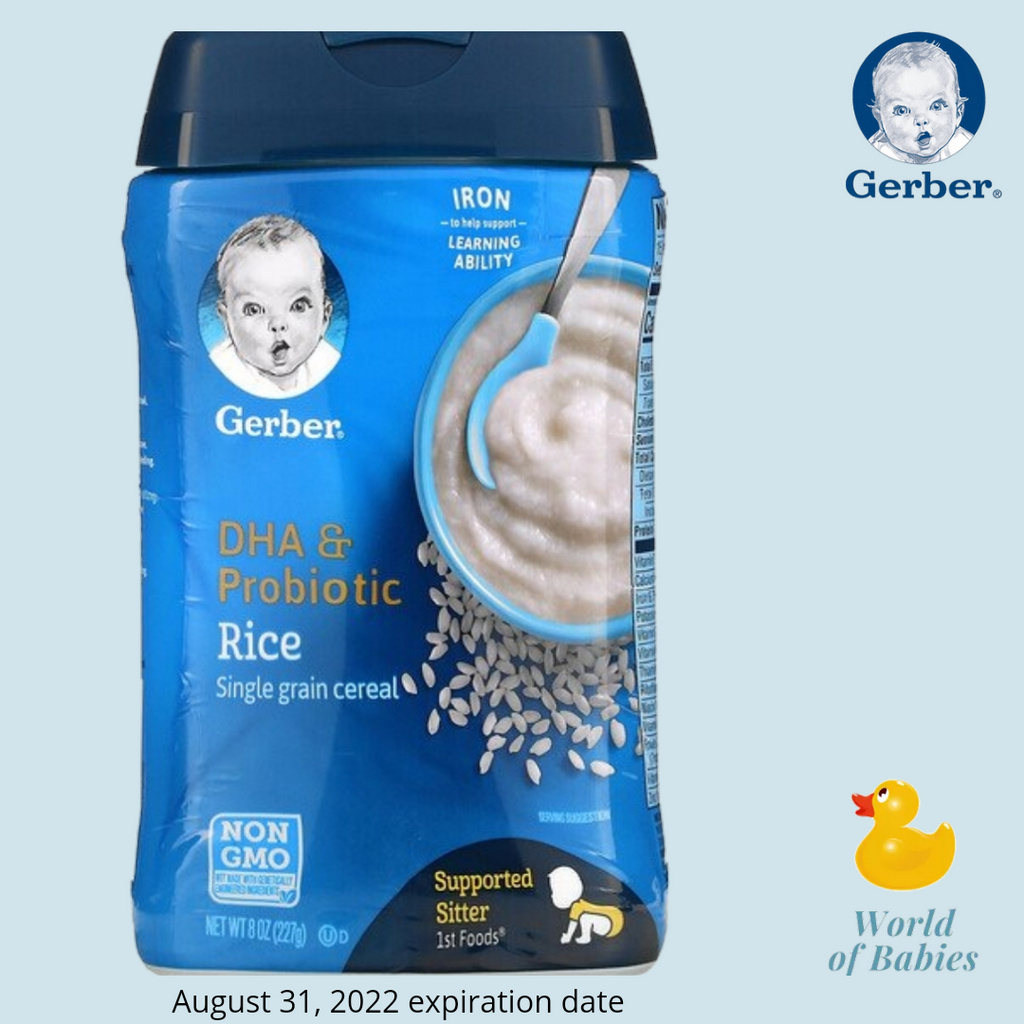 2024.COD Grain Rice Cereal DHA gpureegerberbaby 1st GERBERs 227 oz ...