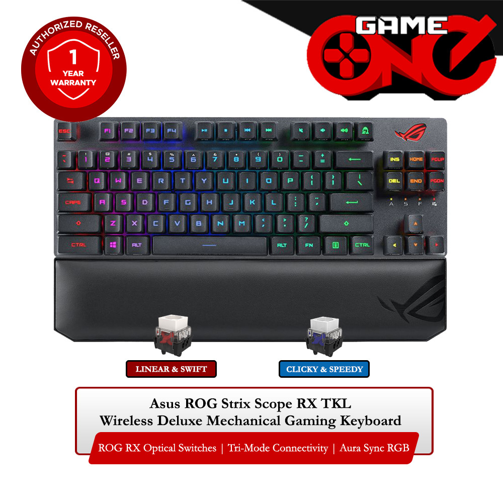 2024 Optical TKL Deluxe Wireless Keyboard ROG Strix Asus RX Mechanical ...