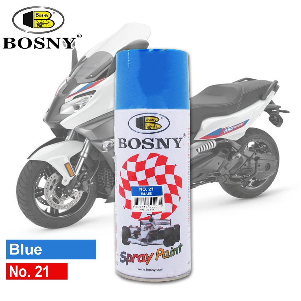 （Fast Delivery）400mL BOSNY Waterproof Paint Black/Blue/Red Full Color