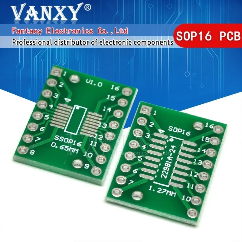 10PCS TSSOP16 SSOP16 SOP-16 SOP16 to DIP16 Transfer Board DIP Pin Board ...