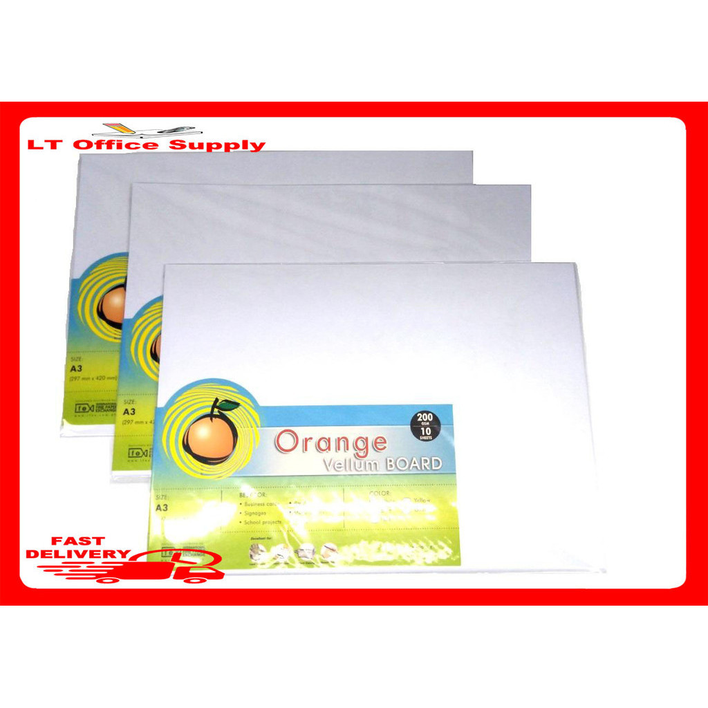 2024 200gsm to 100 x 10 A3 Board 297mm 420mm Vellum Board Sheets