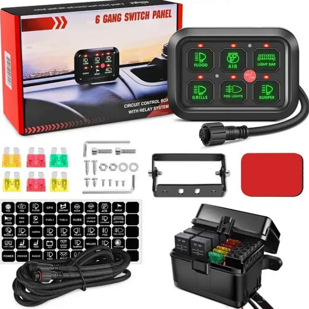 RGB Switch Panel for Racing Car Off Road 12V LED Relay Switch Automatic ...