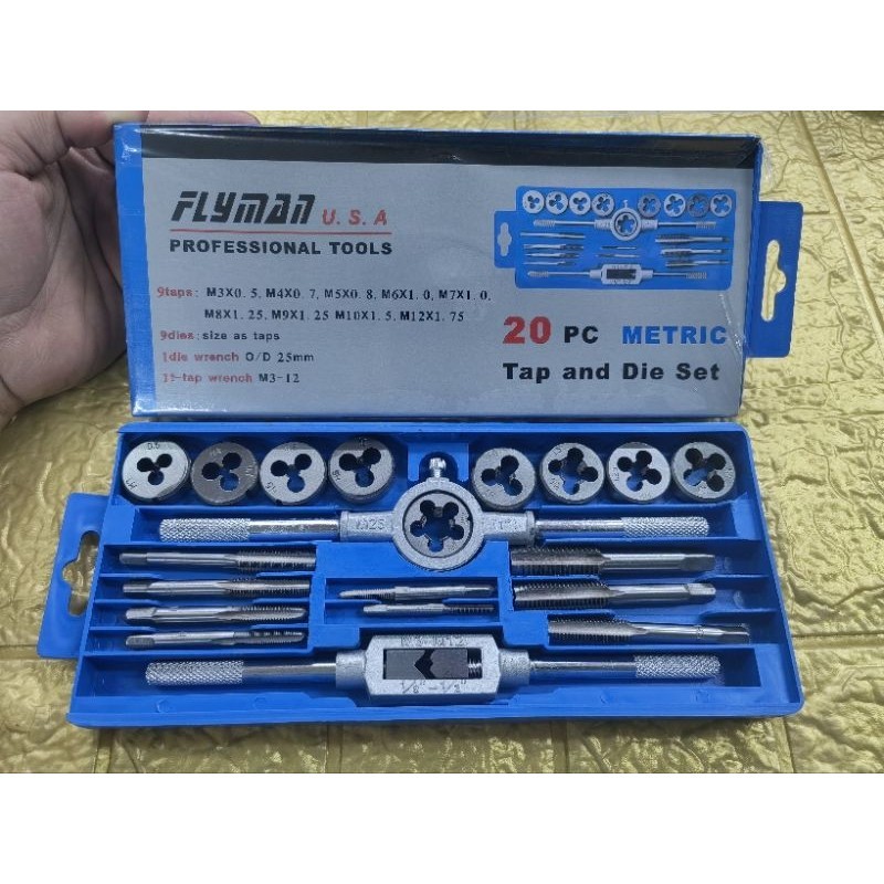 Original Flyman 20pcs Tap and die set | Shopee Philippines