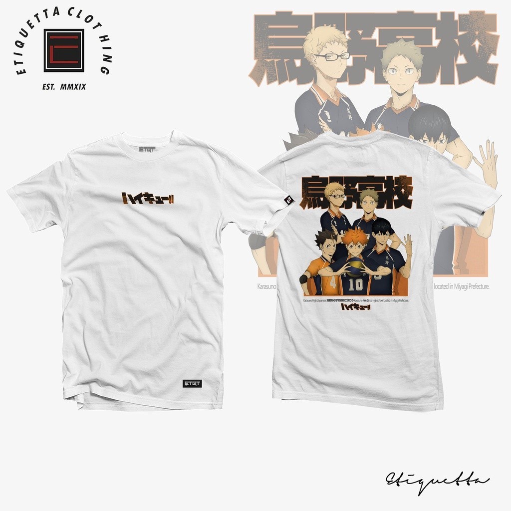 Anime Shirt - Unisex - Etiquetta Co. - Haikyuu - Karasuno Team Members ...