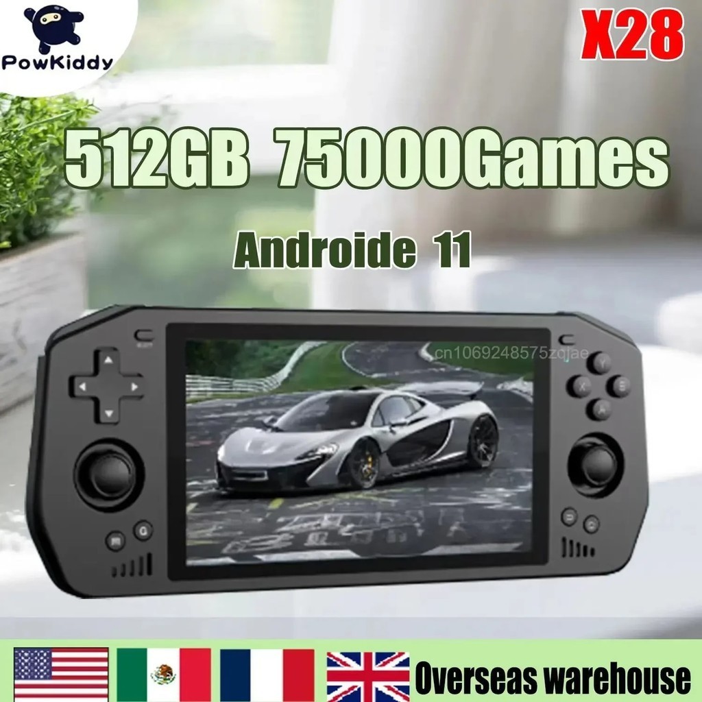 ✌Powkiddy X28 Retro Handheld Video Game Console Android11 5.5 Inch Touch  Screen Supports HD TV w♣