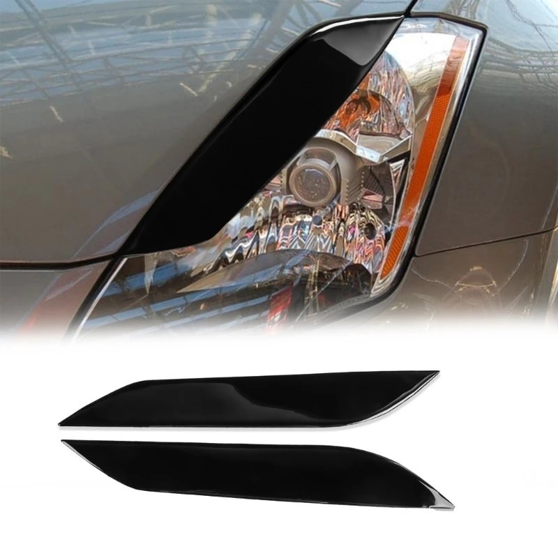 ☾Car Front Bumper Headlight Cover Eyebrows Styling Cover For 350Z Z33
