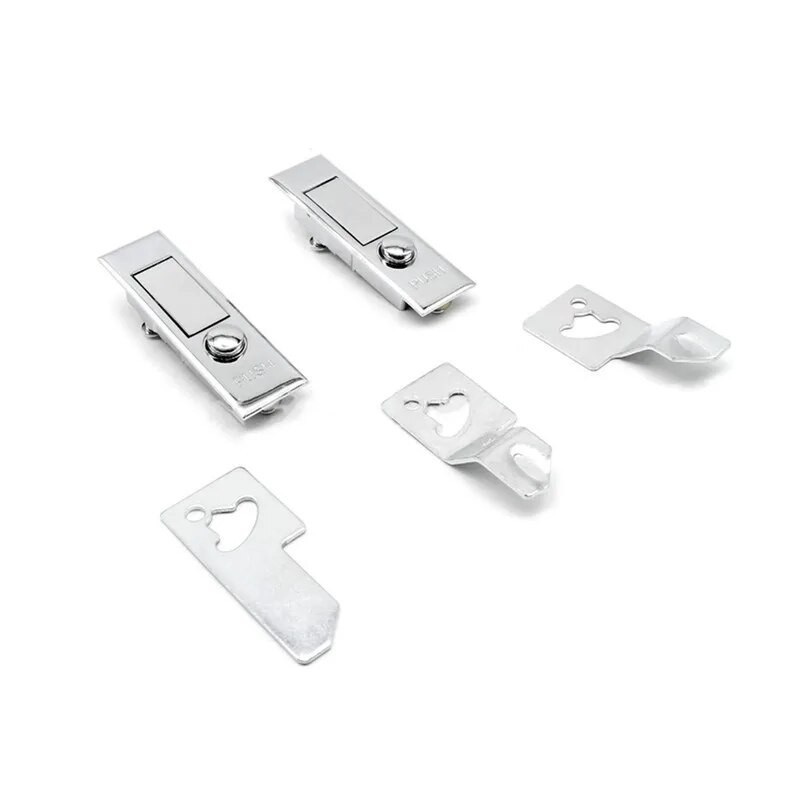 1PCS Electric Cabinet Panel Cam Lock Zine alloy Silver Push Button Lock ...