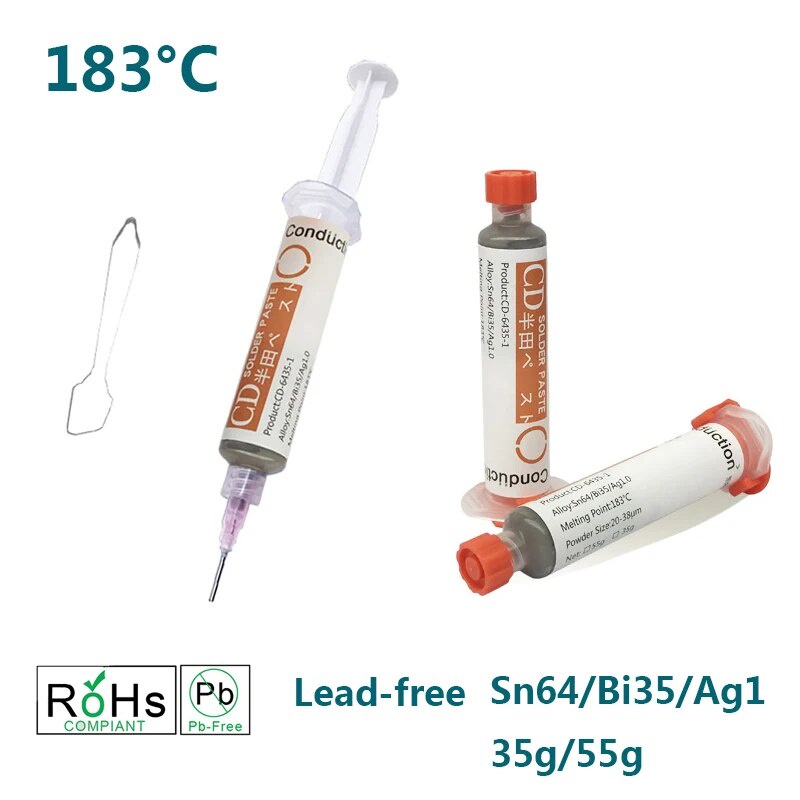 ☭Leadfree Silver Solder Paste Melting Point 183℃ Medium Temperature