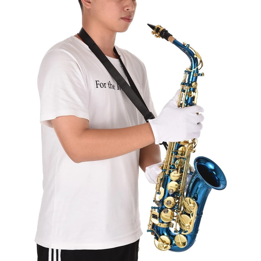 ♝Brass Engraved Eb EFlat Alto Saxophone Sax Abalone Shell Buttons Wind