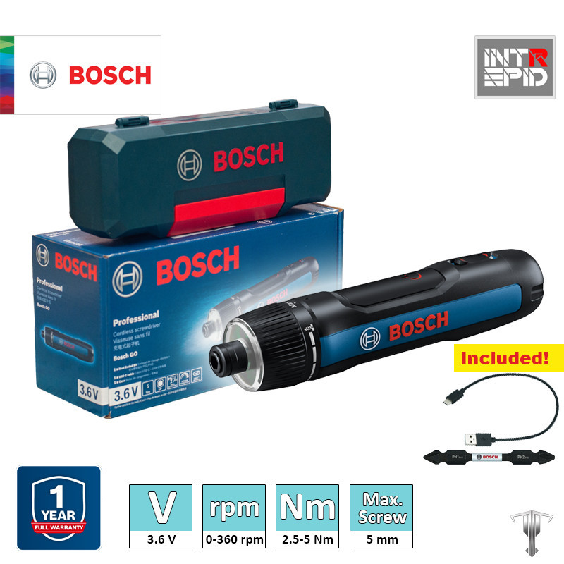 Bosch GO 3 Professional 3.6 V Cordless Screwdriver 3rd Generation ...