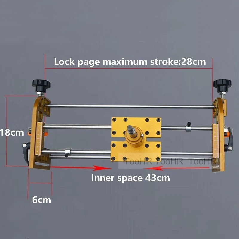 629 Wooden Door Slotter Set Key Hole Opener Aluminum alloy For