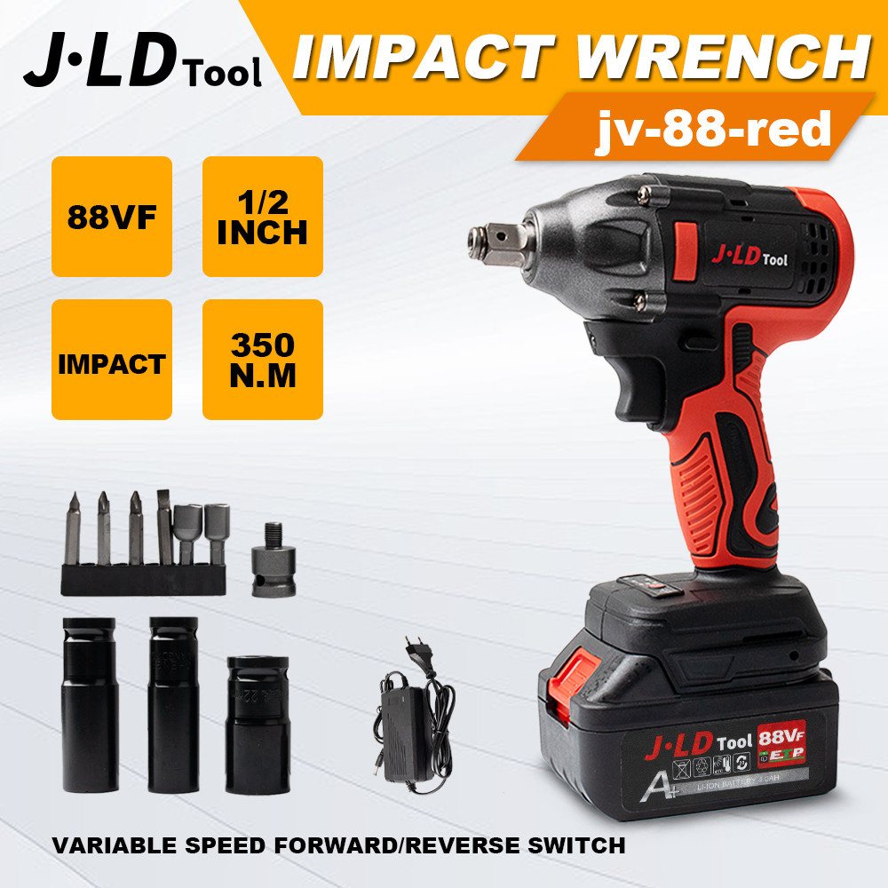 JLD 88vf Brushless Impact Wrench Heavy Duty 1/2Inch Power Tools Impact