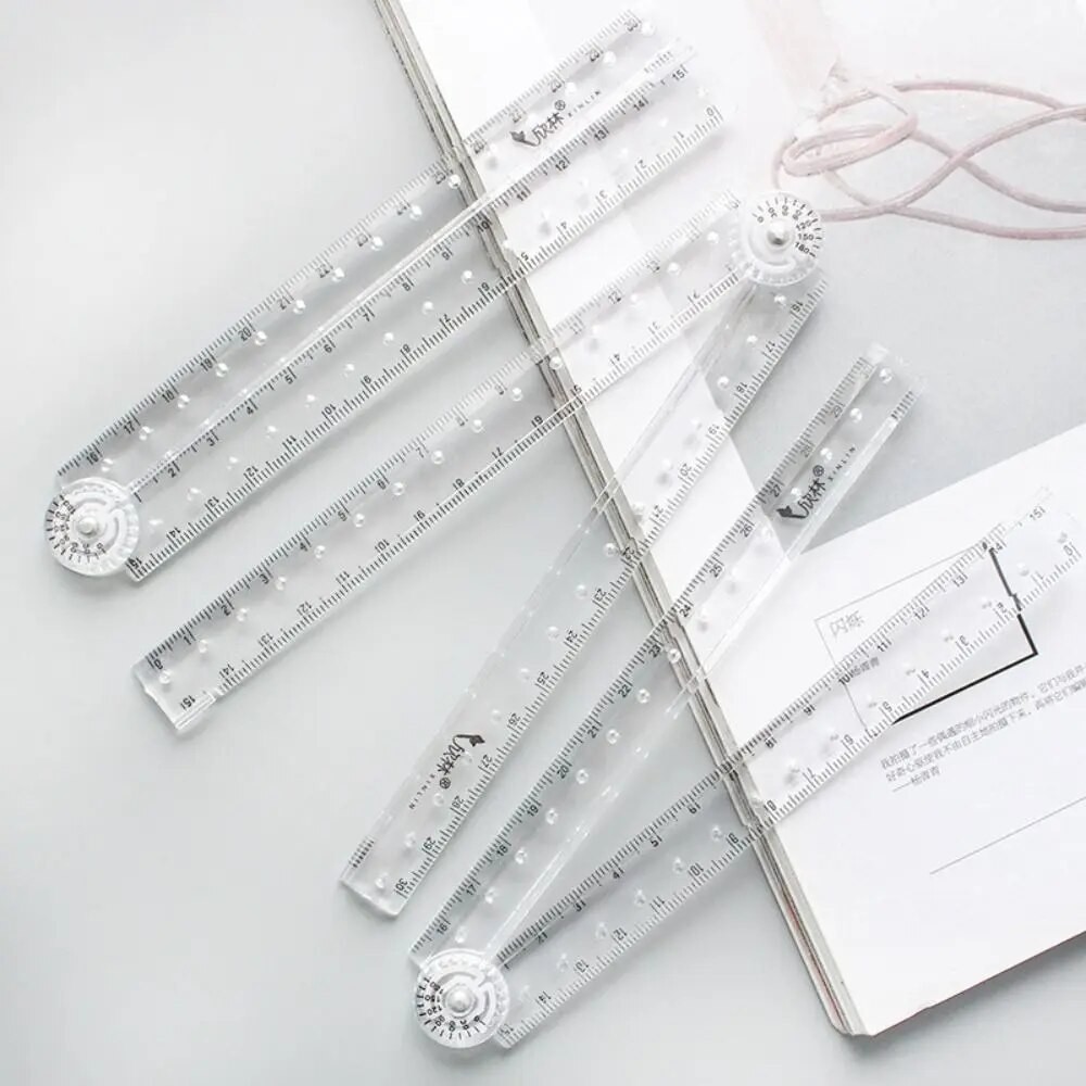 School Office Supplies Clear Folding Ruler Design Drawing Ruler Angle ...
