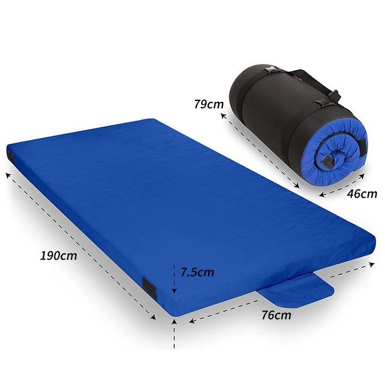 Roll Up Travel Mattress Memory Foam Sleeping Pad Portable Foldable