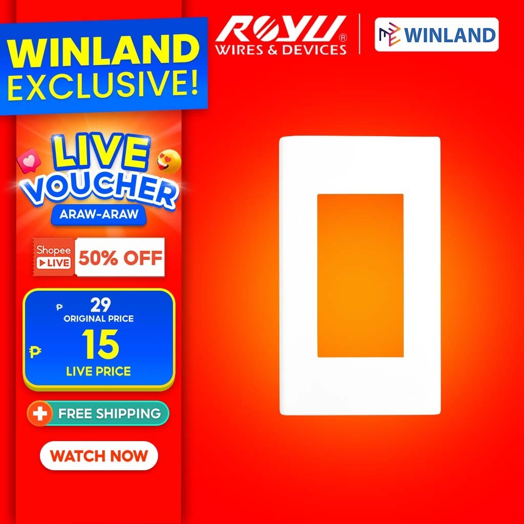 Royu by Winland Easy Installation 3-Gang Plate RWP3 | Shopee Philippines