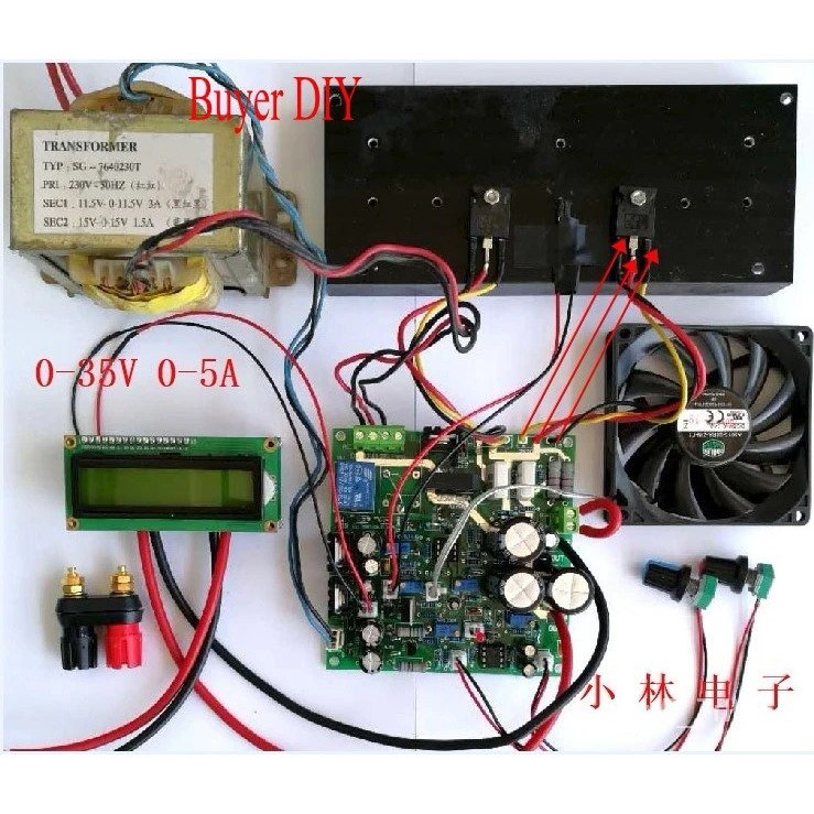 DIY KITS CC CV DC 0-35V 0-5A Adjustable Constant voltage constant ...