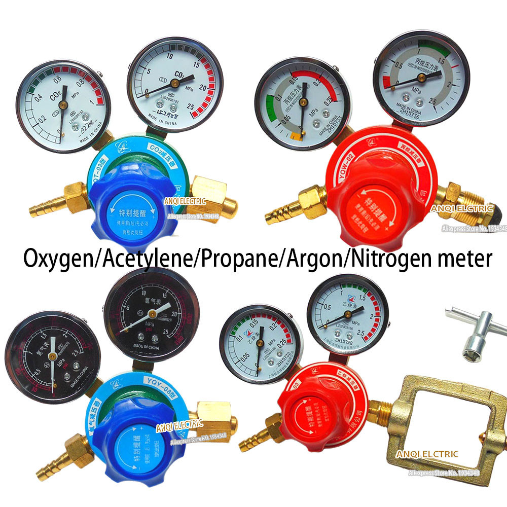 Copper Oxygen Acetylene Propane Argon Nitrogen Meter Reducer Pressure ...