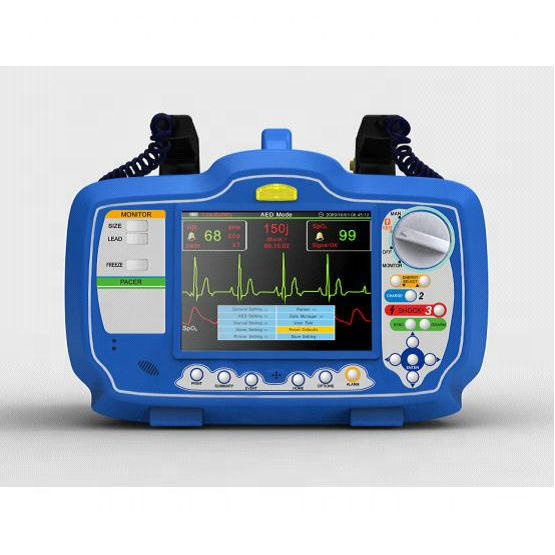 Portable automatic AED biphasic defibrillator monitor machine for ...
