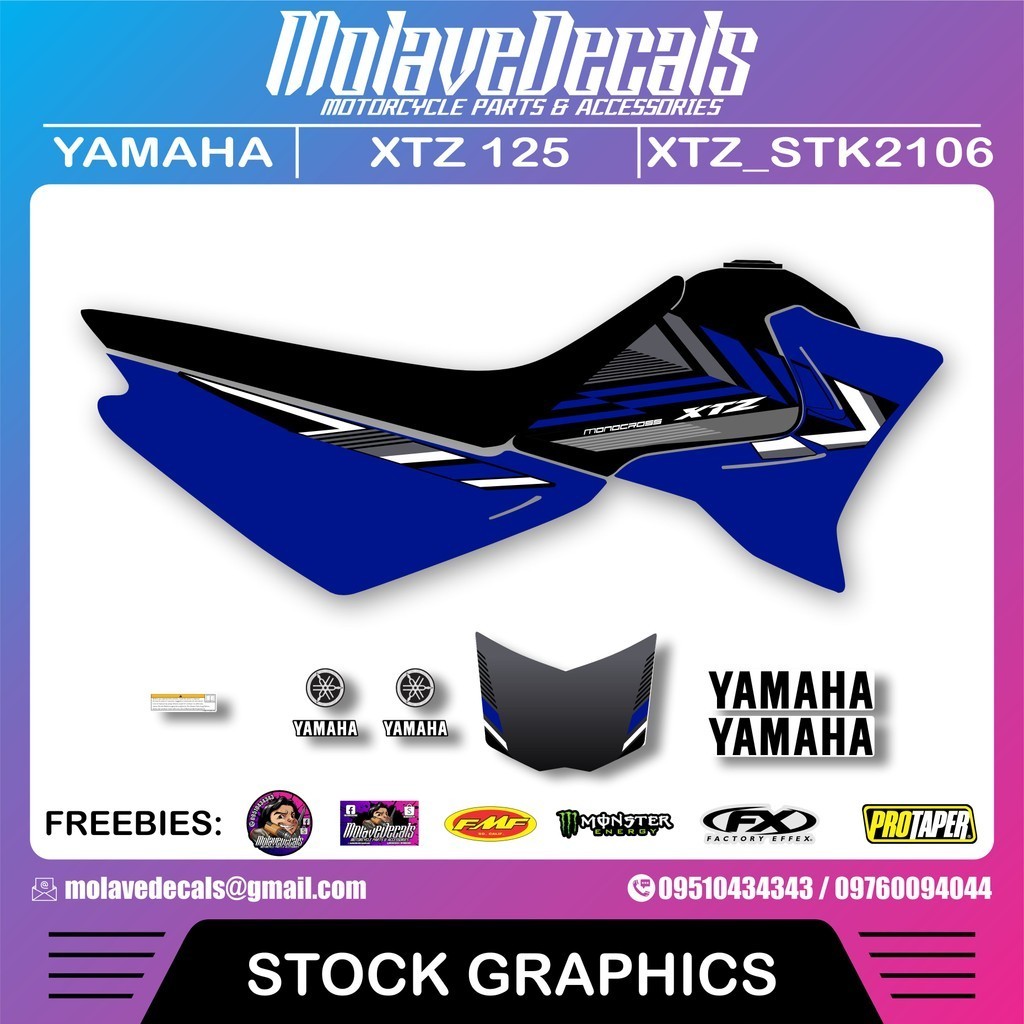 Yamaha XTZ 125 2021 Stock Decals Race Blue XTZ_STK2106 | Shopee Philippines