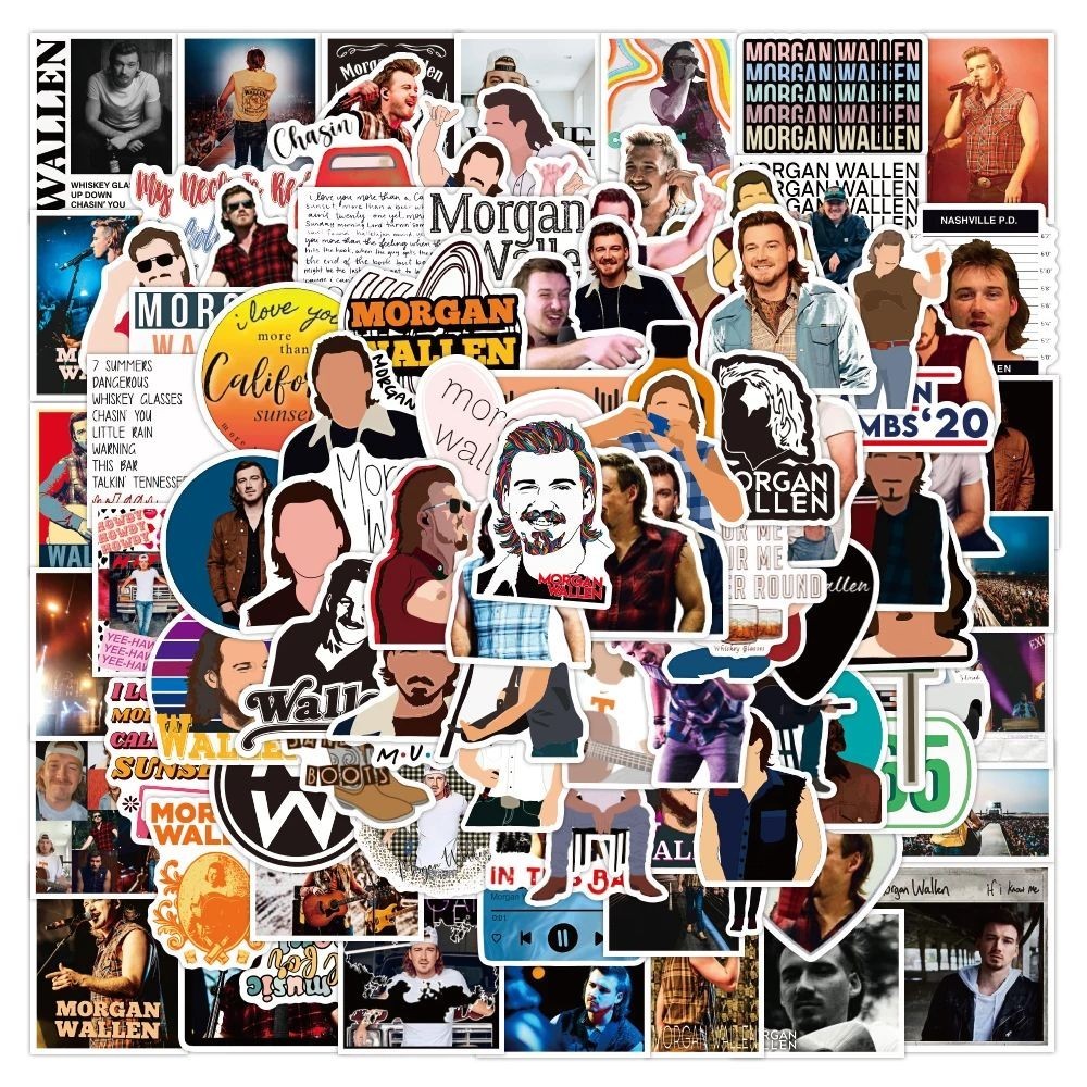 10/30/50/100Pcs Morgan Wallen Stickers For Suitcase Skateboard Laptop ...