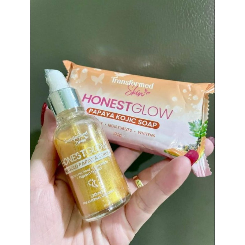 Transformed Skin Honest Glow Soap, Serum and Sunscreen | Shopee Philippines