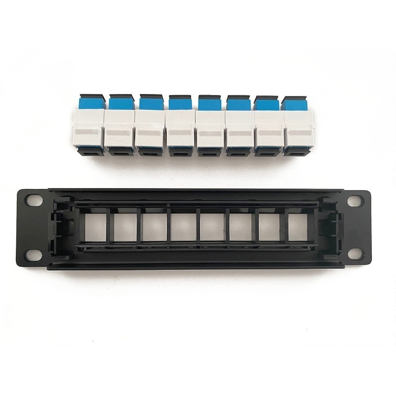 ☄A0KB SC Optical 8 Port Patch Panel Supports Back Unshielded with Coded ...