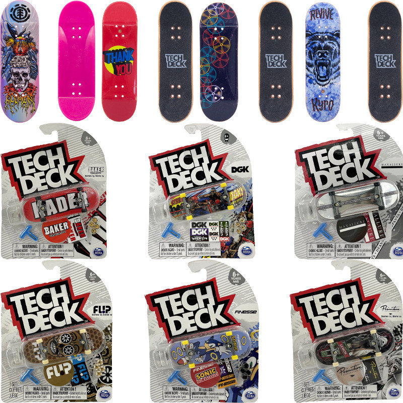 Original Tech Decks Fingerboard 96mm Retro Finger Board Tech Mini Skateboards Profesional Finge