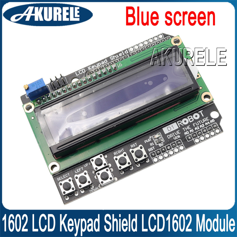 ☻1602 LCD Keypad Shield LCD1602 Module Display for Arduino Raspberry Pi ...