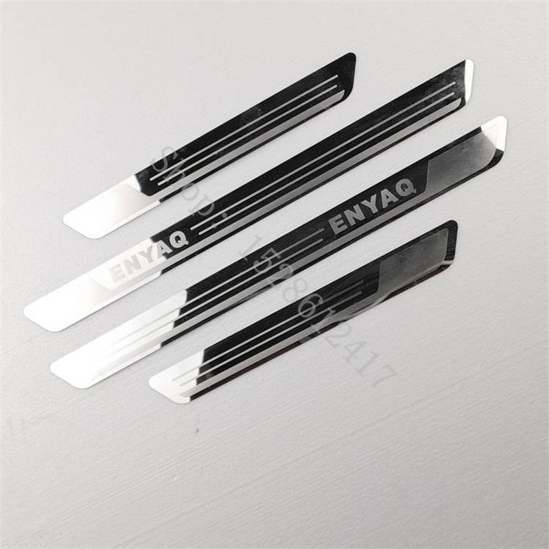 HABURN 4Pcs Car Kick Plates For Mazda MX-5 RF ND MX5, Stainless Steel Door Sill Protector Threshold Protective Stickers Non-Slip Anti-Scratch Waterproof Styling